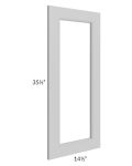 Tuscan Painted Grey 15x36 Clear Glass Door (Cabinet Sold Separately)