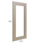 Tuscan Oyster 15x36 Clear Glass Door (Cabinet Sold Separately)