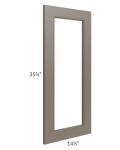 Tuscan Stone 15x36 Clear Glass Door (Cabinet Sold Separately)