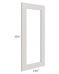 Midtown Light Grey Shaker 15x36 Clear Glass Door (Cabinet Sold Separately)
