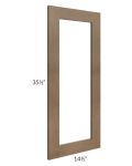 Midtown Mocha Shaker 15x36 Clear Glass Door (Cabinet Sold Separately)
