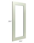 Midtown Pistachio Green Shaker 15x36 Clear Glass Door (Cabinet Sold Separately)