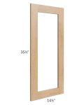Midtown Timber Shaker 15x36 Clear Glass Door (Cabinet Sold Separately)