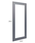 Vienna Indigo 15x36 Clear Glass Door (Cabinet Sold Separately)