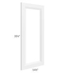 Salem White 15x36 Clear Glass Door (Cabinet Sold Separately)
