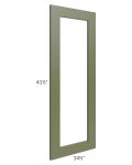 Midtown Hunter Green Shaker 15x42 Clear Glass Door (Cabinet Sold Separately)