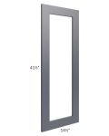 Midtown Indigo Shaker 15x42 Clear Glass Door (Cabinet Sold Separately)