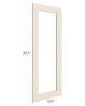 Midtown Cream Shaker 15x42 Clear Glass Door (Cabinet Sold Separately)