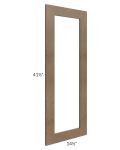 Midtown Mocha Shaker 15x42 Clear Glass Door (Cabinet Sold Separately)