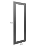 Vienna Black 15x42 Clear Glass Door (Cabinet Sold Separately)