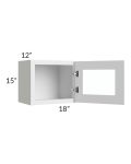 Township White 18x15 Wall Glass Door Cabinet