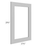 Midtown Painted Grey Shaker 18x30 Clear Glass Door (Cabinet Sold Separately)