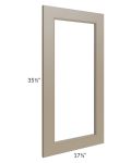 Tuscan Oyster 18x36 Clear Glass Door (Cabinet Sold Separately)
