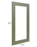 Midtown Hunter Green Shaker 18x36 Clear Glass Door (Cabinet Sold Separately)