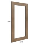 Midtown Mocha Shaker 18x36 Clear Glass Door (Cabinet Sold Separately)