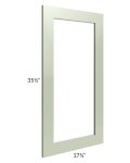 Midtown Pistachio Green Shaker 18x36 Clear Glass Door (Cabinet Sold Separately)