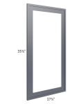Vienna Indigo 18x36 Clear Glass Door (Cabinet Sold Separately)