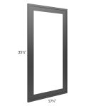 Vienna Black 18x36 Clear Glass Door (Cabinet Sold Separately)