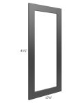 Midtown Black Shaker 18x42 Clear Glass Door (Cabinet Sold Separately)