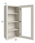 Asheville Cloud Shaker 18x42 Wall Glass Door Cabinet