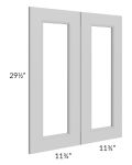 Tuscan Painted Grey 24x30 Clear Glass Door (Cabinet Sold Separately)