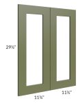 Midtown Hunter Green Shaker 24x30 Clear Glass Door (Cabinet Sold Separately)