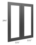 Vienna Black 24x30 Clear Glass Door (Cabinet Sold Separately)