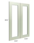 Midtown Pistachio Green Shaker 24x36 Clear Glass Door (Cabinet Sold Separately)