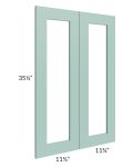 Midtown Mint Green Shaker 24x36 Clear Glass Door (Cabinet Sold Separately)