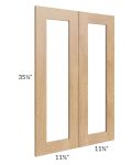 Midtown Timber Shaker 24x36 Clear Glass Door (Cabinet Sold Separately)