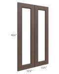 Tuscan Kona Brown 24x42 Clear Glass Door (Cabinet Sold Separately)