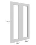 Tuscan Painted Grey 24x42 Clear Glass Door (Cabinet Sold Separately)