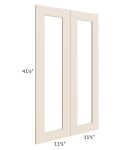 Midtown Cream Shaker 24x42 Clear Glass Door (Cabinet Sold Separately)