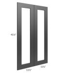 Midtown Black Shaker 24x42 Clear Glass Door (Cabinet Sold Separately)