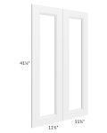 Union White 24x42 Clear Glass Door (Cabinet Sold Separately)