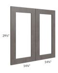 Midtown Dark Grey Shaker 30x30 Clear Glass Door (Cabinet Sold Separately)