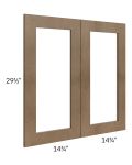 Midtown Mocha Shaker 30x30 Clear Glass Door (Cabinet Sold Separately)