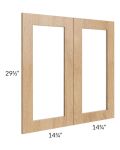 Midtown Timber Shaker 30x30 Clear Glass Door (Cabinet Sold Separately)