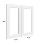 Union White 30x30 Clear Glass Door (Cabinet Sold Separately)