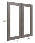 Midtown Dark Grey Shaker 30x36 Clear Glass Door (Cabinet Sold Separately)
