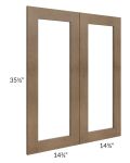 Midtown Mocha Shaker 30x36 Clear Glass Door (Cabinet Sold Separately)