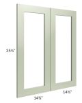 Midtown Pistachio Green Shaker 30x36 Clear Glass Door (Cabinet Sold Separately)