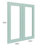 Midtown Mint Green Shaker 30x36 Clear Glass Door (Cabinet Sold Separately)