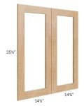 Midtown Timber Shaker 30x36 Clear Glass Door (Cabinet Sold Separately)