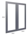 Vienna Indigo 30x36 Clear Glass Door (Cabinet Sold Separately)