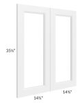 Union White 30x36 Clear Glass Door (Cabinet Sold Separately)