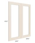 Midtown Cream Shaker 30x42 Clear Glass Door (Cabinet Sold Separately)