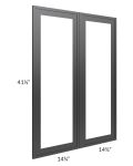Vienna Black 30x42 Clear Glass Door (Cabinet Sold Separately)