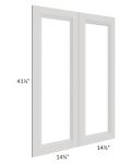 Salem Light Grey 30x42 Clear Glass Door (Cabinet Sold Separately)