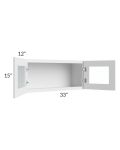 Township White 33x15 Wall Glass Door Cabinet